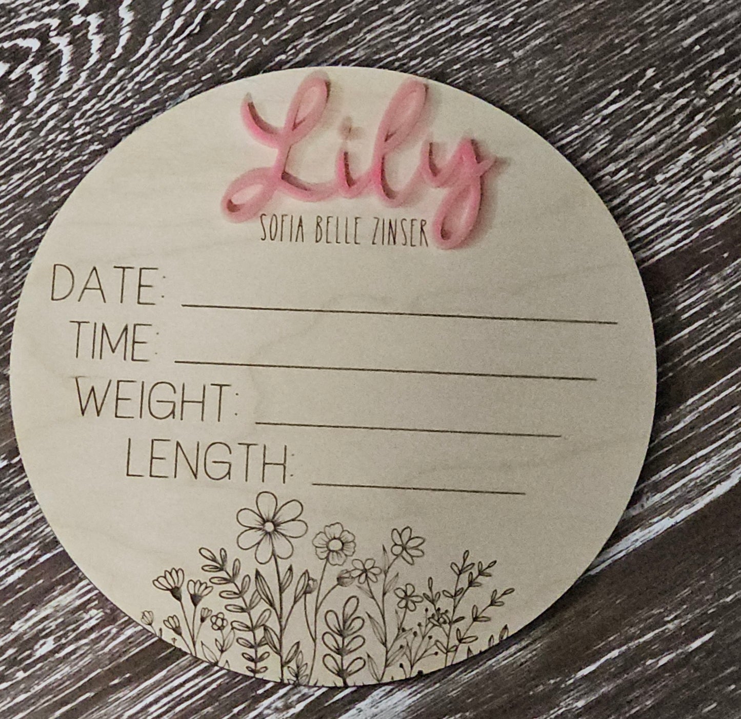 Birth Announcement Sign