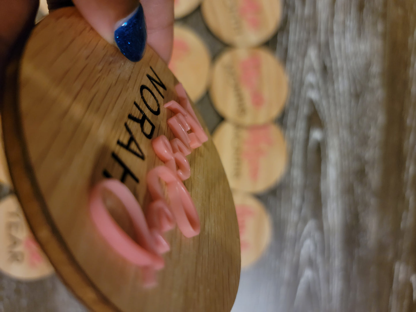 Wood and Acrylic Round Wood Baby Milestone Cards Unisex