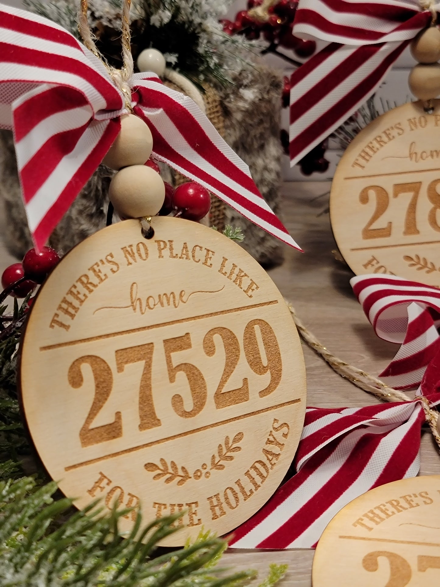 No Place Like Home Zipcode neighbor ornament, ornament, wooden ornament, funny ornaments, gifts ornaments