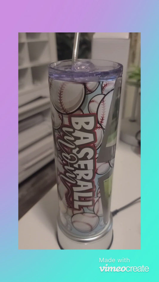 Baseball Mom Skinny Tumbler 20oz